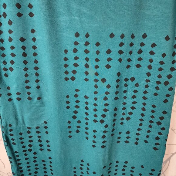 Smoking Lily Abstract Polkadot Handmade Bamboo Cotton Midi Dress - Picture 2 of 5